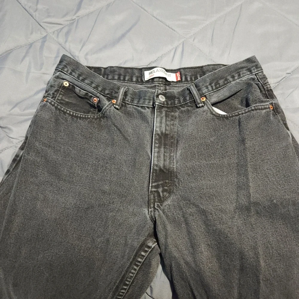 Levi's 550 Men's Jeans 38x34 Actual 37x32.5 Relaxed Fit Black 100% Cotton